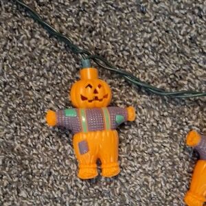 Pumpkin Head Scarecrow 12 Ft Halloween String Lights